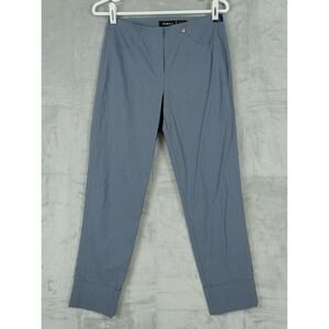 Robell BELLA Trousers Medium Grey Pockets jeggings‎ Ankle Cuffed stretch 28x26.5